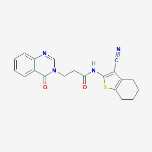 N-(3-cyano-4,5,6,7-tetrahydro-1-benzothiophen-2-yl)-3-(4-oxoquinazolin-3(4H)-yl)propanamide