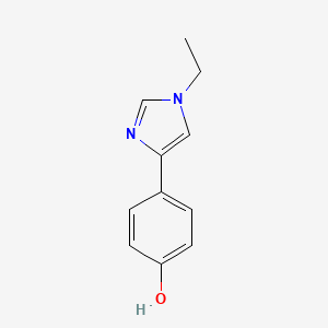 molecular formula C11H12N2O B3282227 4-(1-ethyl-1H-imidazol-4-yl)phenol CAS No. 74730-85-1
