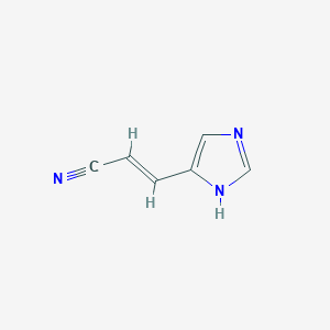 molecular formula C6H5N3 B3282232 2-Propenenitrile, 3-(1H-imidazol-5-yl)- CAS No. 747370-95-2