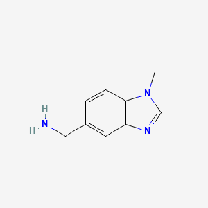 molecular formula C9H11N3 B3282244 (1-Methylbenzimidazol-5-yl)methanamine CAS No. 747409-26-3