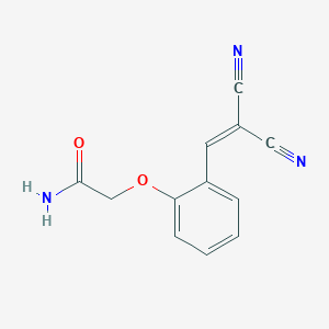 molecular formula C12H9N3O2 B328226 2-[2-(2,2-Dicyanoethenyl)phenoxy]acetamide 