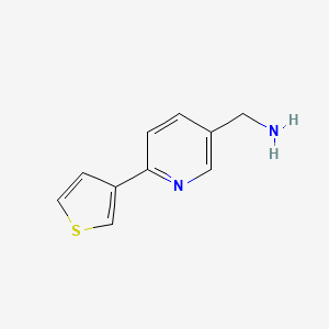 molecular formula C10H10N2S B3282278 (6-(Thiophen-3-yl)pyridin-3-yl)methanamine CAS No. 748121-21-3