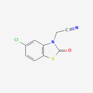 molecular formula C9H5ClN2OS B3282359 2-(5-Chloro-2-oxobenzo[d]thiazol-3(2H)-yl)acetonitrile CAS No. 74943-76-3
