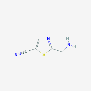 molecular formula C5H5N3S B3282389 2-Aminomethyl-thiazole-5-carbonitrile CAS No. 749834-79-5