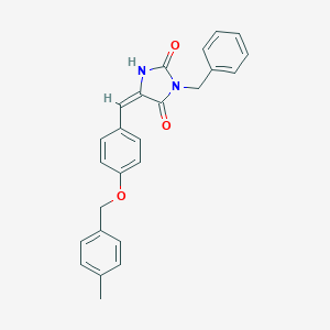 molecular formula C25H22N2O3 B328241 3-Benzyl-5-{4-[(4-methylbenzyl)oxy]benzylidene}-2,4-imidazolidinedione 