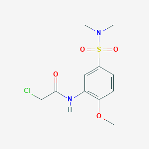 molecular formula C11H15ClN2O4S B3282415 2-chloro-N-[5-(dimethylsulfamoyl)-2-methoxyphenyl]acetamide CAS No. 749906-93-2