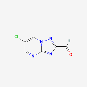 molecular formula C6H3ClN4O B3282426 6-Chloro-[1,2,4]triazolo[1,5-a]pyrimidine-2-carbaldehyde CAS No. 749929-27-9