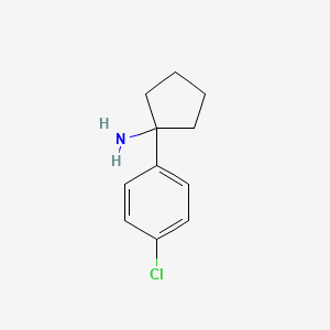 molecular formula C11H14ClN B3282497 1-(4-chlorophenyl)Cyclopentanamine CAS No. 75095-84-0