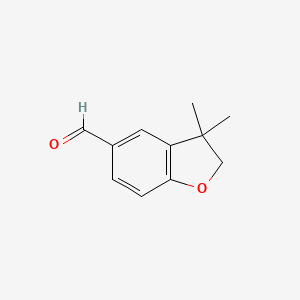 molecular formula C11H12O2 B3282499 5-Benzofurancarboxaldehyde, 2,3-dihydro-3,3-dimethyl- CAS No. 75097-53-9