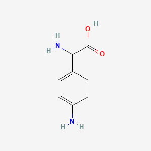 molecular formula C8H10N2O2 B3282533 2-Amino-2-(4-aminophenyl)acetic acid CAS No. 75176-85-1