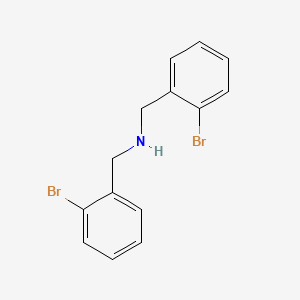 molecular formula C14H13Br2N B3282562 1-(2-bromophenyl)-N-[(2-bromophenyl)methyl]methanamine CAS No. 752192-84-0