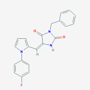 3-benzyl-5-{[1-(4-fluorophenyl)-1H-pyrrol-2-yl]methylene}-2,4-imidazolidinedione