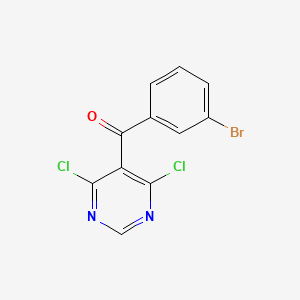 molecular formula C11H5BrCl2N2O B3282652 (3-Bromophenyl)(4,6-dichloropyrimidin-5-YL)methanone CAS No. 754190-28-8