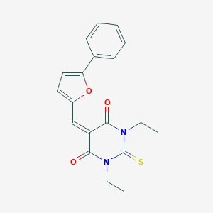 molecular formula C19H18N2O3S B328266 1,3-diethyl-5-[(5-phenyl-2-furyl)methylene]-2-thioxodihydro-4,6(1H,5H)-pyrimidinedione 