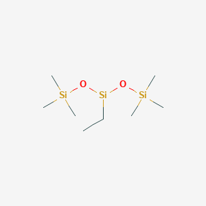 molecular formula C8H23O2Si3 B3282665 双(三甲基甲氧基)乙基硅烷 CAS No. 7543-58-0
