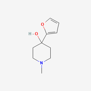 molecular formula C10H15NO2 B3282673 4-(2-Furyl)-4-hydroxy-1-methylpiperidine CAS No. 75446-48-9