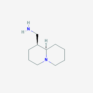 molecular formula C10H20N2 B3282699 1-[(1S,9aR)-octahydro-2H-quinolizin-1-yl]methanamine CAS No. 75532-84-2