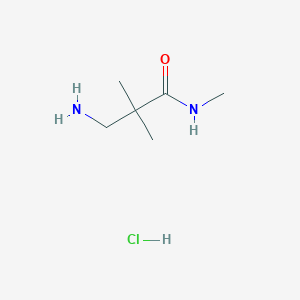 molecular formula C6H15ClN2O B3282732 3-Amino-N,2,2-trimethyl-propanamide HCl CAS No. 756454-05-4