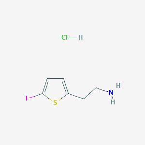 molecular formula C6H9ClINS B3282742 2-(5-Iodothiophen-2-yl)ethan-1-amine hydrochloride CAS No. 756476-92-3