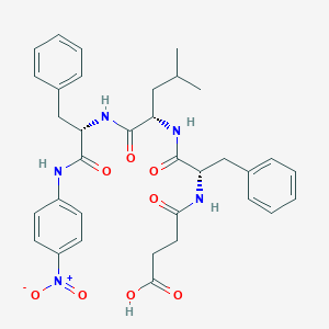 molecular formula C34H39N5O8 B3282745 Suc-phe-leu-phe-pna CAS No. 75651-69-3