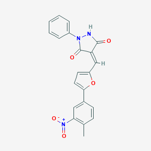 molecular formula C21H15N3O5 B328275 (4Z)-5-hydroxy-4-{[5-(4-methyl-3-nitrophenyl)furan-2-yl]methylidene}-2-phenyl-2,4-dihydro-3H-pyrazol-3-one 