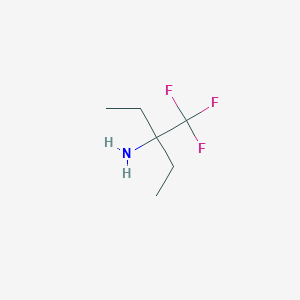 molecular formula C6H12F3N B3282771 3-(Trifluoromethyl)pentan-3-amine CAS No. 756814-11-6
