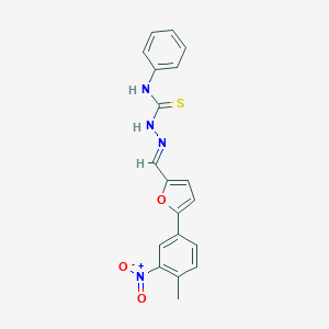 molecular formula C19H16N4O3S B328278 5-{3-nitro-4-methylphenyl}-2-furaldehyde N-phenylthiosemicarbazone 