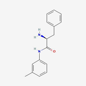molecular formula C16H18N2O B3282795 (S)-2-Amino-3-phenyl-N-m-tolylpropanamide CAS No. 757165-78-9