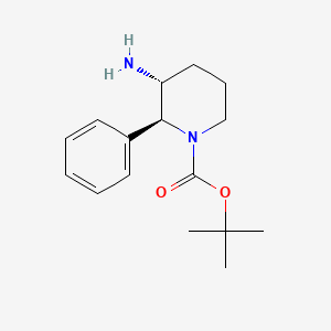 molecular formula C16H24N2O2 B3282799 tert-Butyl (2S,3R)-3-amino-2-phenylpiperidine-1-carboxylate CAS No. 757195-60-1