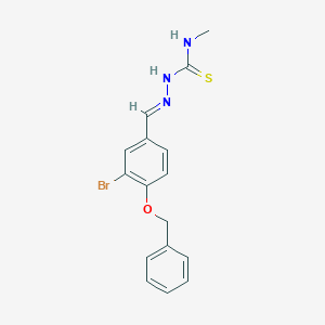 molecular formula C16H16BrN3OS B328281 4-(benzyloxy)-3-bromobenzaldehyde N-methylthiosemicarbazone 