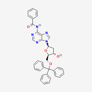 molecular formula C36H31N5O4 B3282822 N-[9-[(2R,4S,5R)-4-hydroxy-5-(trityloxymethyl)oxolan-2-yl]purin-6-yl]benzamide CAS No. 75759-62-5