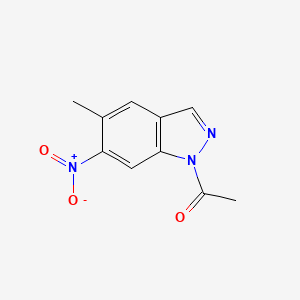 molecular formula C10H9N3O3 B3282858 1-Acetyl-5-methyl-6-nitro-indazole CAS No. 75844-29-0