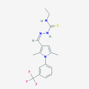 molecular formula C17H19F3N4S B328286 2,5-dimethyl-1-[3-(trifluoromethyl)phenyl]-1H-pyrrole-3-carbaldehyde N-ethylthiosemicarbazone 