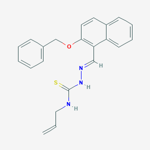 molecular formula C22H21N3OS B328288 (2E)-2-{[2-(benzyloxy)naphthalen-1-yl]methylidene}-N-(prop-2-en-1-yl)hydrazinecarbothioamide 
