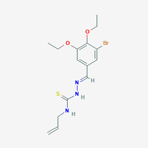 molecular formula C15H20BrN3O2S B328290 (2E)-2-(3-bromo-4,5-diethoxybenzylidene)-N-(prop-2-en-1-yl)hydrazinecarbothioamide 