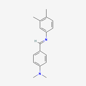 molecular formula C17H20N2 B3282909 4-[(3,4-dimethylphenyl)iminomethyl]-N,N-dimethylaniline CAS No. 75908-78-0