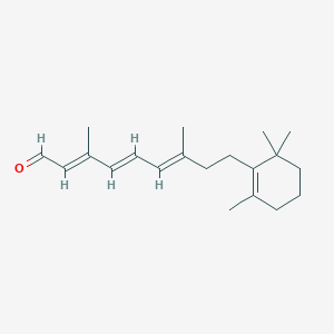 molecular formula C20H30O B3282910 3,7-Dimethyl-9-(2,6,6-trimethyl-cyclohex-1-enyl)-nona-2,4,6-trienal CAS No. 75917-44-1