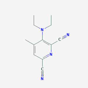 molecular formula C12H14N4 B3282922 3-(Diethylamino)-4-methylpyridine-2,6-dicarbonitrile CAS No. 75928-85-7