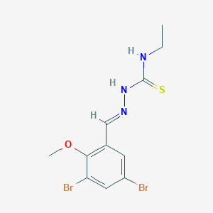 molecular formula C11H13Br2N3OS B328294 3,5-dibromo-2-methoxybenzaldehyde N-ethylthiosemicarbazone 