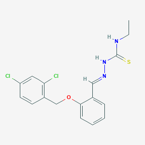 molecular formula C17H17Cl2N3OS B328295 (2E)-2-{2-[(2,4-dichlorobenzyl)oxy]benzylidene}-N-ethylhydrazinecarbothioamide 