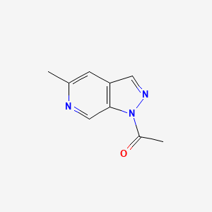 molecular formula C9H9N3O B3282983 Ethanone, 1-(5-methyl-1H-pyrazolo[3,4-c]pyridin-1-yl)- CAS No. 76006-01-4