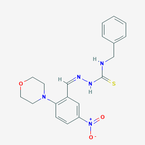 molecular formula C19H21N5O3S B328302 5-nitro-2-(4-morpholinyl)benzaldehyde N-benzylthiosemicarbazone 