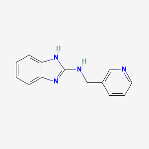 molecular formula C13H12N4 B3283024 N-(pyridin-3-ylmethyl)-1H-1,3-benzodiazol-2-amine CAS No. 76061-15-9