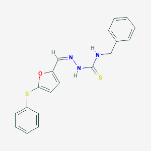 molecular formula C19H17N3OS2 B328305 5-(phenylsulfanyl)-2-furaldehyde N-benzylthiosemicarbazone 