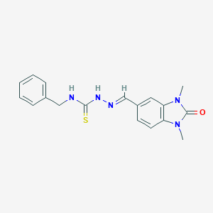 molecular formula C18H19N5OS B328306 1,3-dimethyl-2-oxo-2,3-dihydro-1H-benzimidazole-5-carbaldehyde N-benzylthiosemicarbazone 