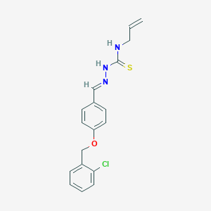 molecular formula C18H18ClN3OS B328308 4-[(2-chlorobenzyl)oxy]benzaldehyde N-allylthiosemicarbazone 