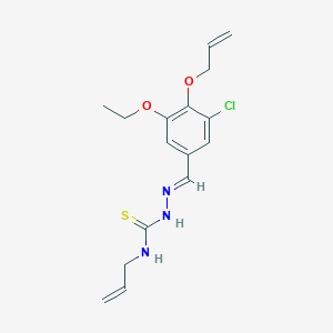 molecular formula C16H20ClN3O2S B328309 (2E)-2-[3-chloro-5-ethoxy-4-(prop-2-en-1-yloxy)benzylidene]-N-(prop-2-en-1-yl)hydrazinecarbothioamide 