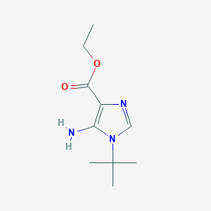 molecular formula C10H17N3O2 B3283116 Ethyl 5-amino-1-(tert-butyl)-1H-imidazole-4-carboxylate CAS No. 76182-23-5