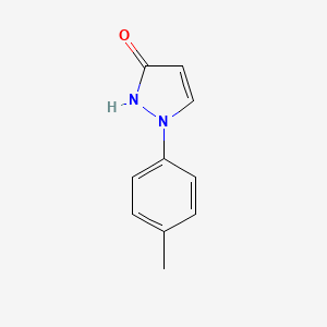 molecular formula C10H10N2O B3283131 3-Hydroxy-1-(4-methylphenyl)-1H-pyrazole CAS No. 76205-21-5