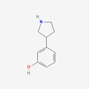 molecular formula C10H13NO B3283138 3-(Pyrrolidin-3-yl)phenol CAS No. 762179-28-2